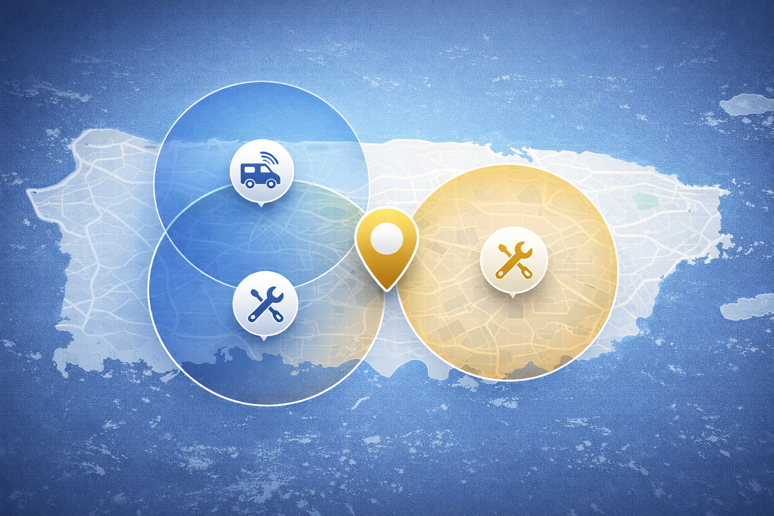 Mapa de cobertura en Caguas y Área Metro